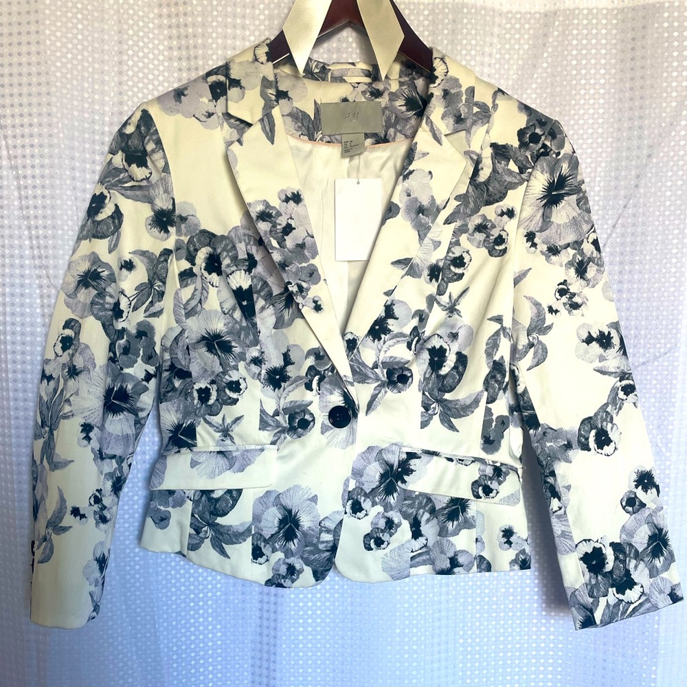 Blue & White Floral H&M Jacket